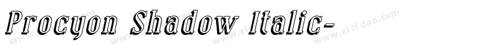 Procyon Shadow Italic字体转换